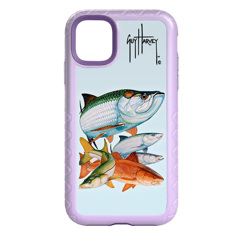 Guy Harvey Fortitude Series for Apple iPhone 11 - Inshore Collage - Custom Case - LilacBlossom - cellhelmet