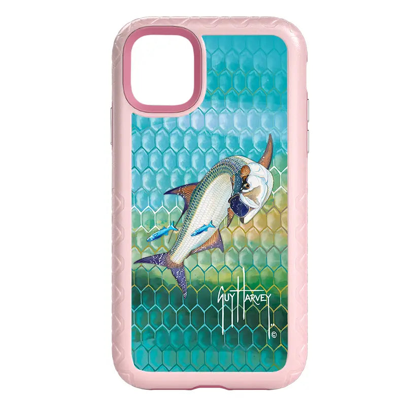 Guy Harvey Fortitude Series for Apple iPhone 11 - Tarpon Skin - Custom Case - PinkMagnolia - cellhelmet