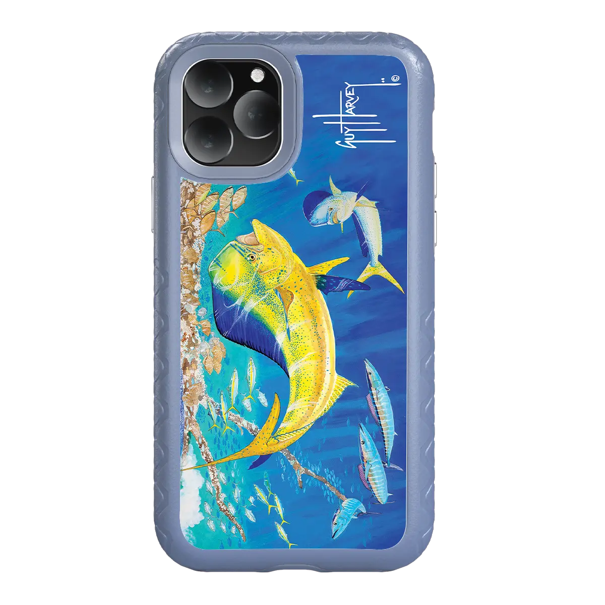 Guy Harvey Fortitude Series for Apple iPhone 11 Pro - Dolphin Oasis - Custom Case - SlateBlue - cellhelmet