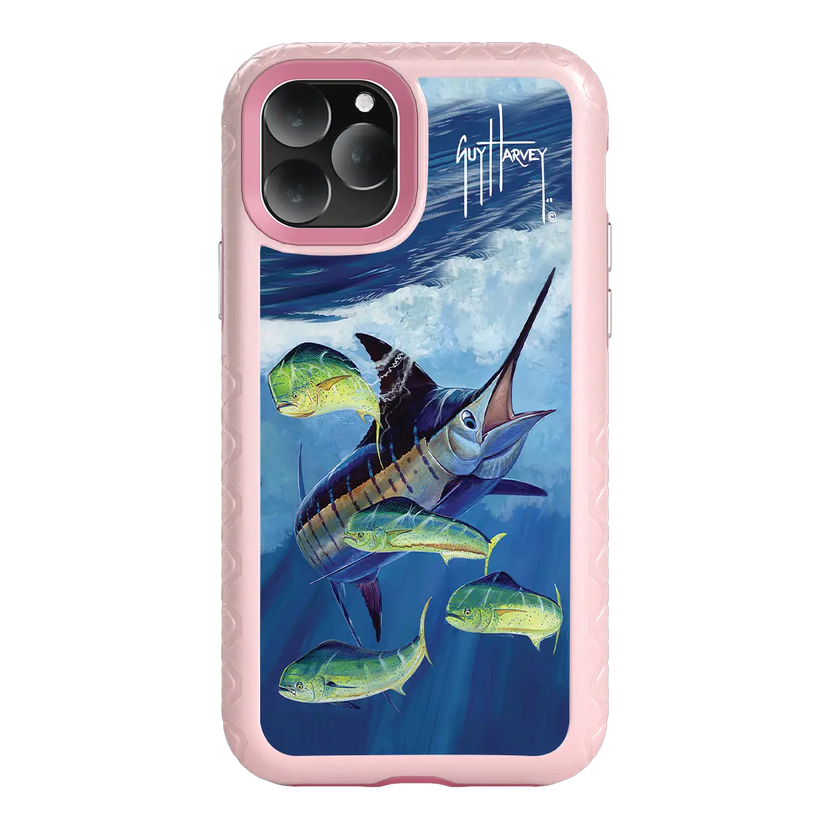 Guy Harvey Fortitude Series for Apple iPhone 11 Pro - Four Play - Custom Case - PinkMagnolia - cellhelmet