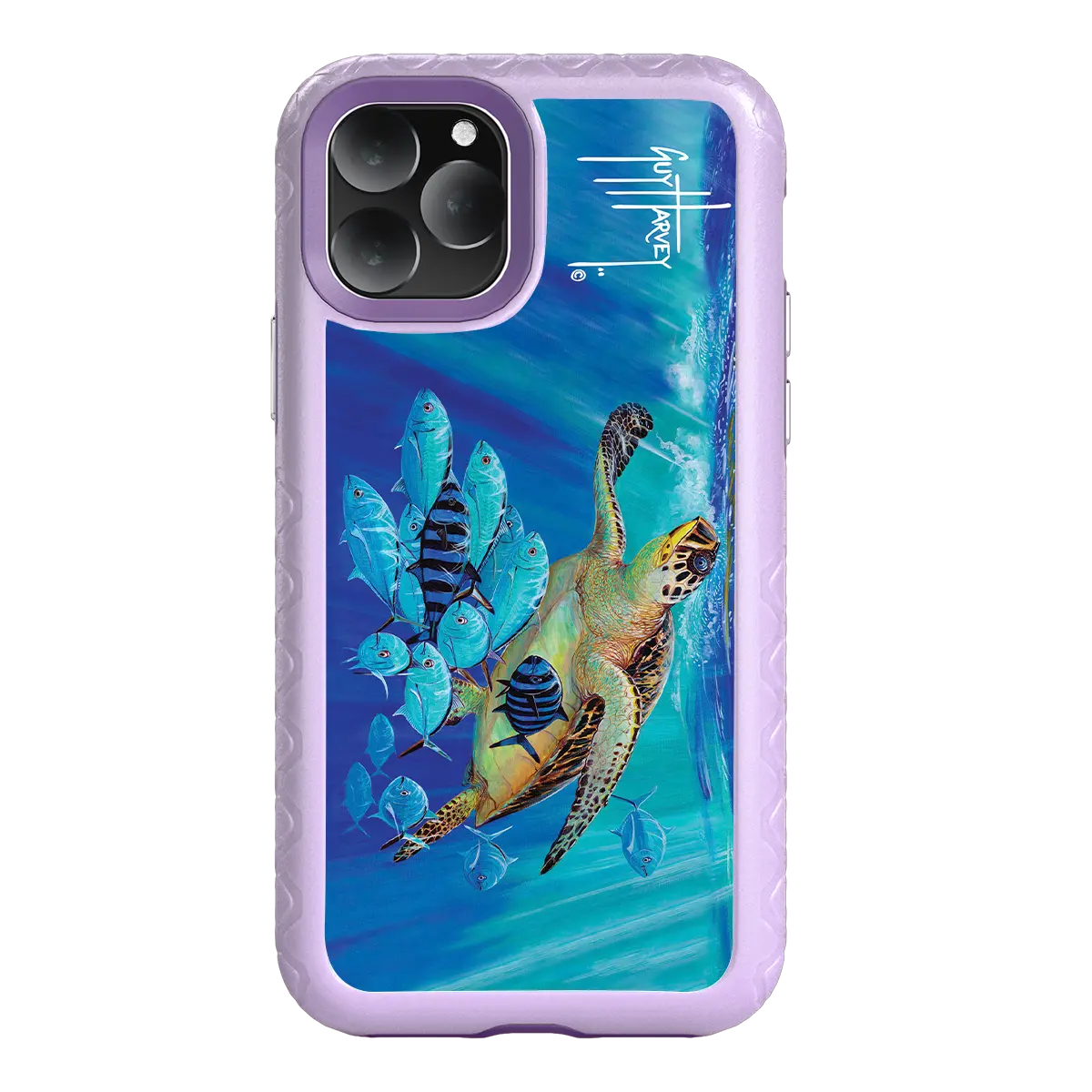 Guy Harvey Fortitude Series for Apple iPhone 11 Pro - Hawksbill Caravan - Custom Case - LilacBlossom - cellhelmet