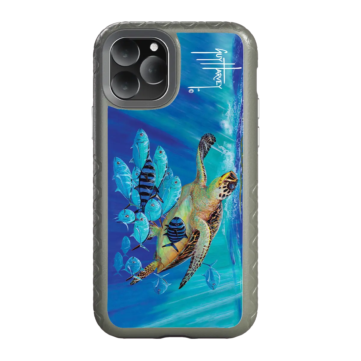 Guy Harvey Fortitude Series for Apple iPhone 11 Pro - Hawksbill Caravan - Custom Case - OliveDrabGreen - cellhelmet