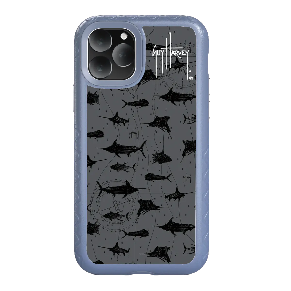 Guy Harvey Fortitude Series for Apple iPhone 11 Pro Max - Black Scribbler - Custom Case - SlateBlue - cellhelmet