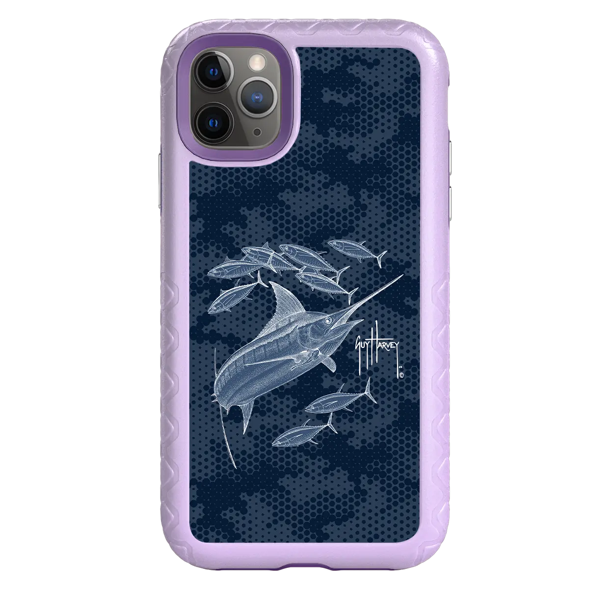 Guy Harvey Fortitude Series for Apple iPhone 11 Pro Max - Blue Camo - Custom Case - LilacBlossom - cellhelmet