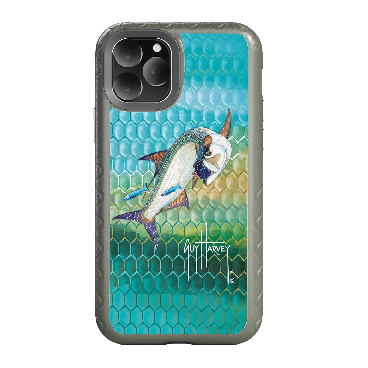 Guy Harvey Fortitude Series for Apple iPhone 11 Pro Max - Tarpon Skin - Custom Case - OliveDrabGreen - cellhelmet