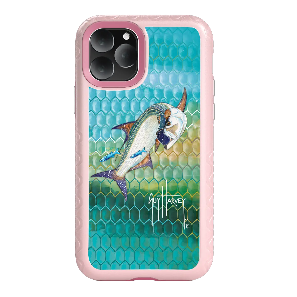 Guy Harvey Fortitude Series for Apple iPhone 11 Pro Max - Tarpon Skin - Custom Case - PinkMagnolia - cellhelmet