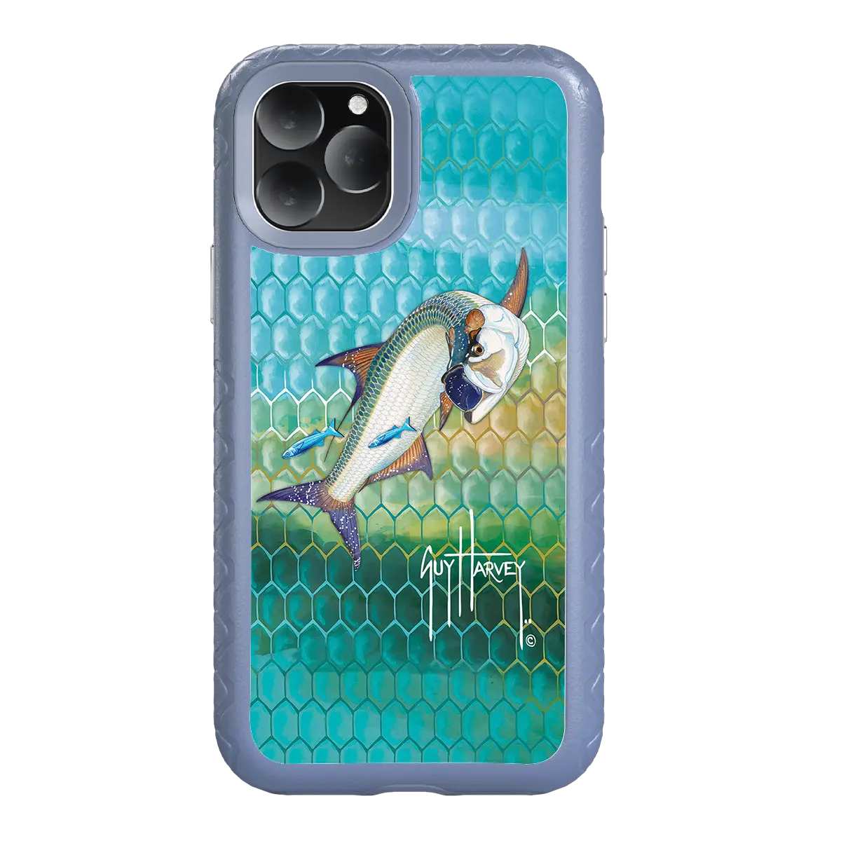 Guy Harvey Fortitude Series for Apple iPhone 11 Pro Max - Tarpon Skin - Custom Case - SlateBlue - cellhelmet