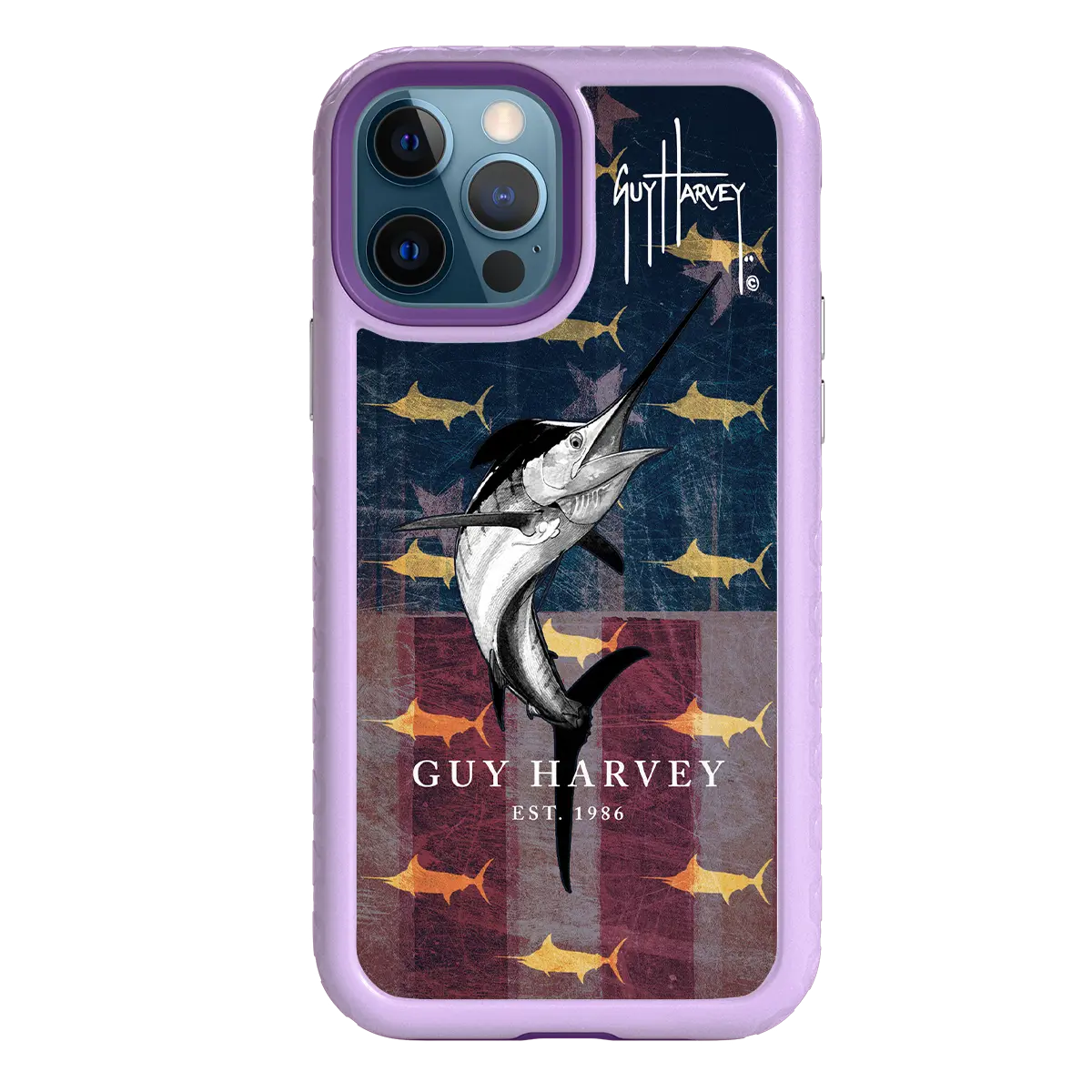 Guy Harvey Fortitude Series for Apple iPhone 12 / 12 Pro - American Marlin - Custom Case - LilacBlossom - cellhelmet
