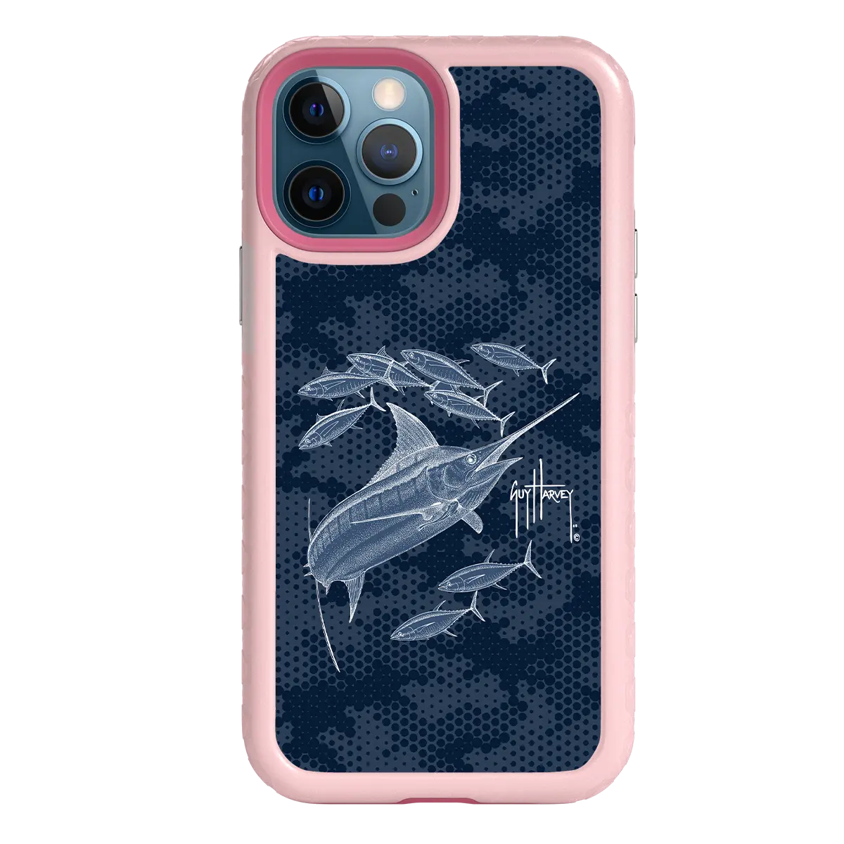 Guy Harvey Fortitude Series for Apple iPhone 12 / 12 Pro - Blue Camo - Custom Case - PinkMagnolia - cellhelmet