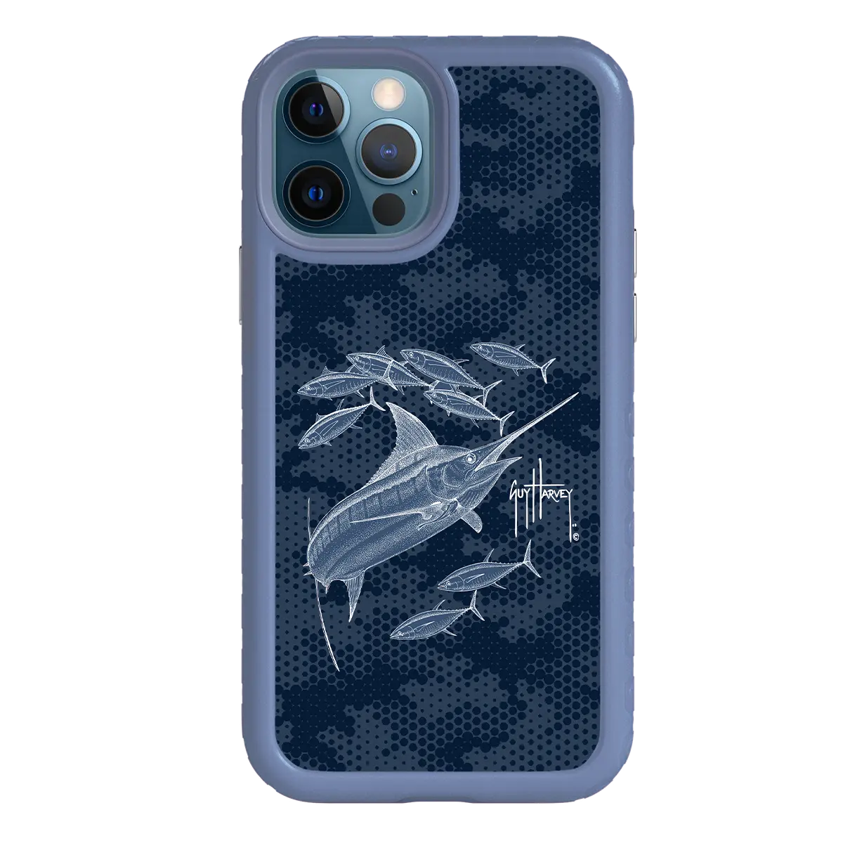 Guy Harvey Fortitude Series for Apple iPhone 12 / 12 Pro - Blue Camo - Custom Case - SlateBlue - cellhelmet