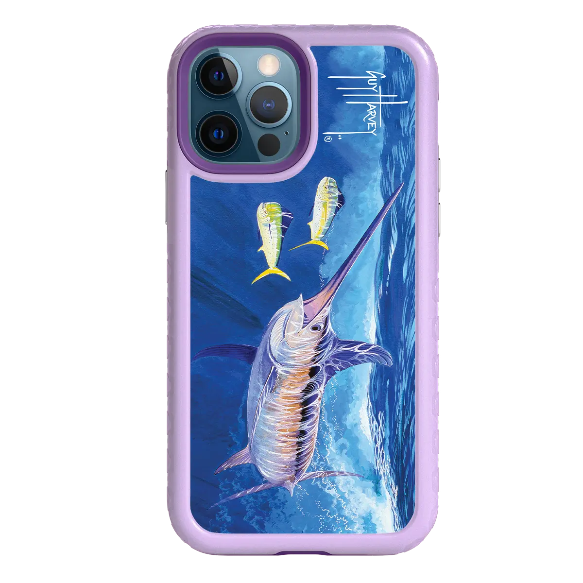 Guy Harvey Fortitude Series for Apple iPhone 12 / 12 Pro - Bullseye Sword - Custom Case - LilacBlossom - cellhelmet