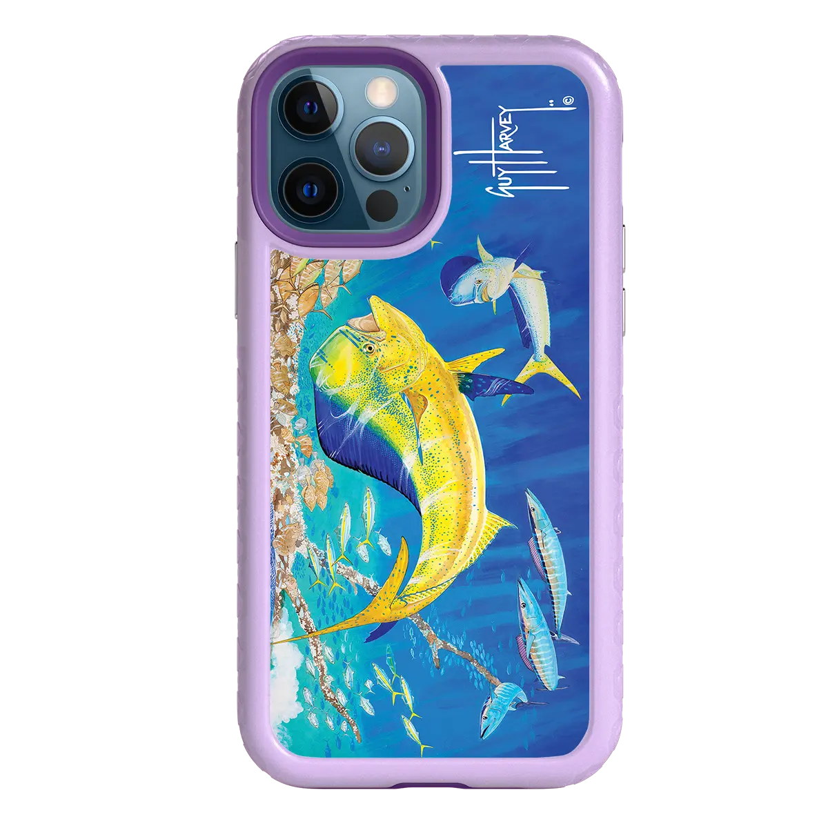 Guy Harvey Fortitude Series for Apple iPhone 12 / 12 Pro - Dolphin Oasis - Custom Case - LilacBlossom - cellhelmet