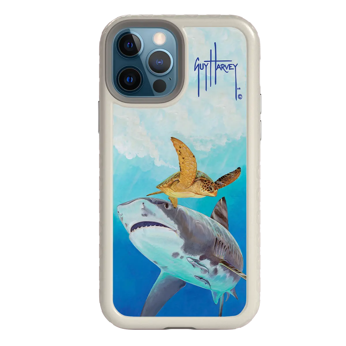 Guy Harvey Fortitude Series for Apple iPhone 12 / 12 Pro - Eye of the Tiger - Custom Case - Gray - cellhelmet