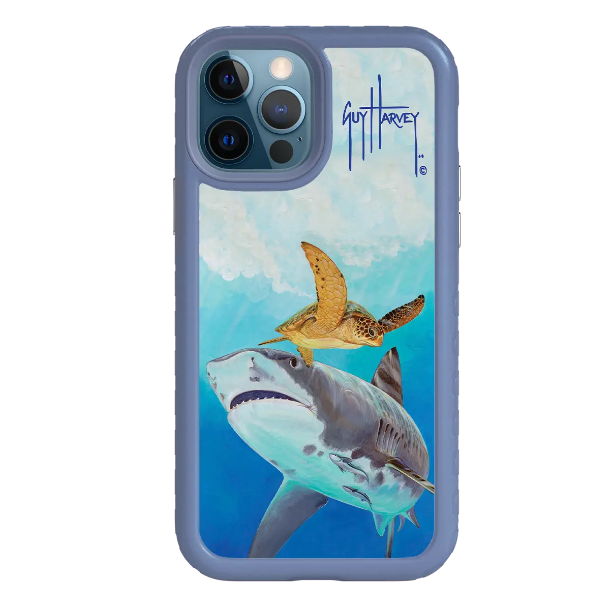 Guy Harvey Fortitude Series for Apple iPhone 12 / 12 Pro - Eye of the Tiger - Custom Case - SlateBlue - cellhelmet