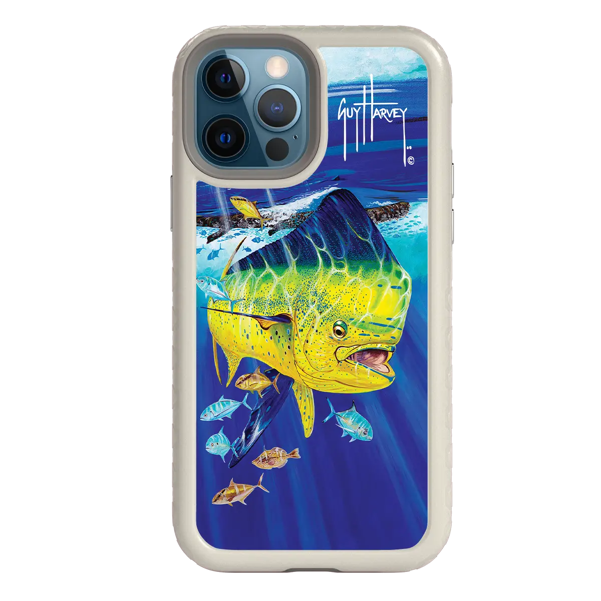 Guy Harvey Fortitude Series for Apple iPhone 12 / 12 Pro - Golden Prize - Custom Case - Gray - cellhelmet