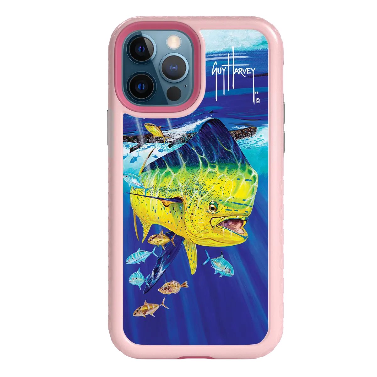 Guy Harvey Fortitude Series for Apple iPhone 12 / 12 Pro - Golden Prize - Custom Case - PinkMagnolia - cellhelmet