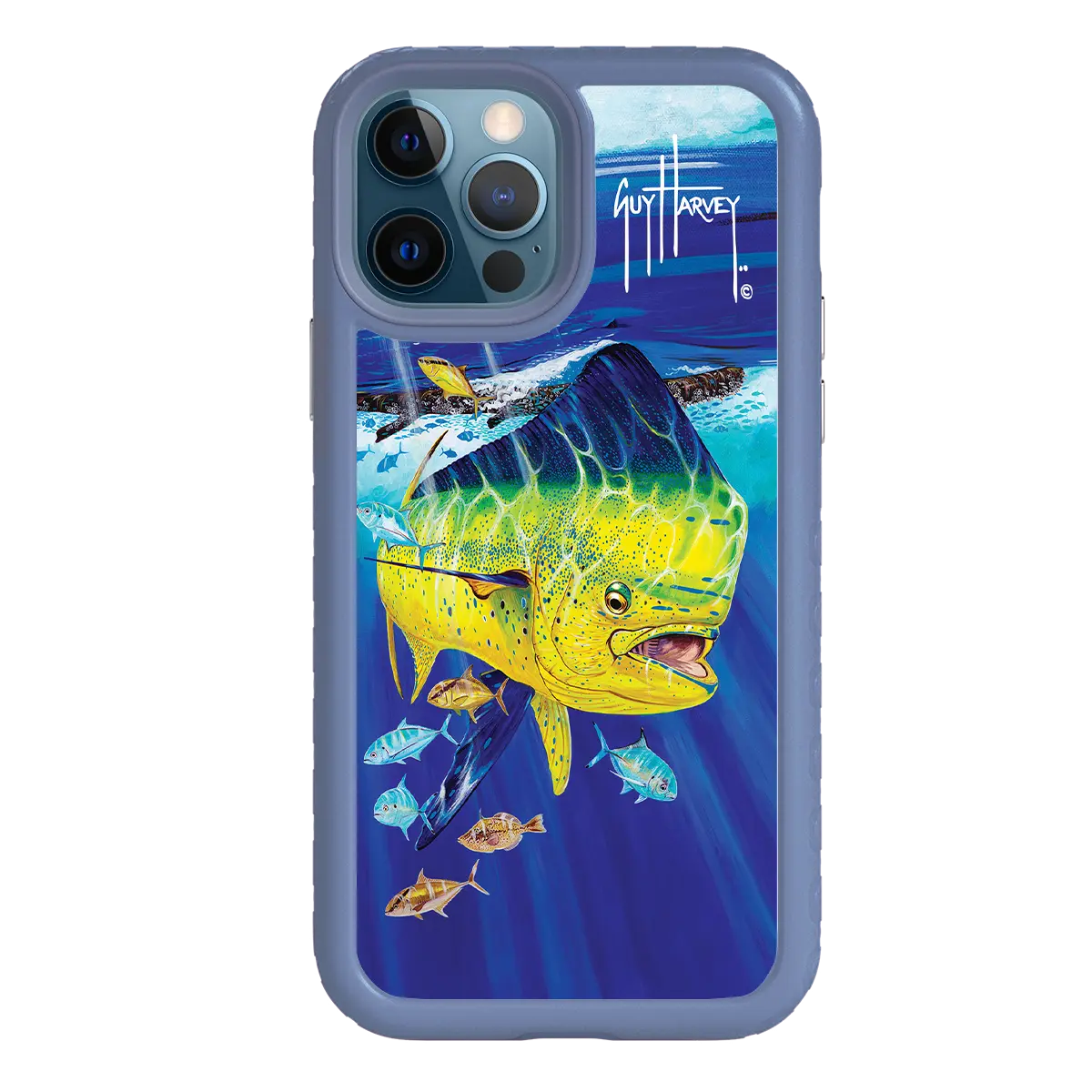 Guy Harvey Fortitude Series for Apple iPhone 12 / 12 Pro - Golden Prize - Custom Case - SlateBlue - cellhelmet