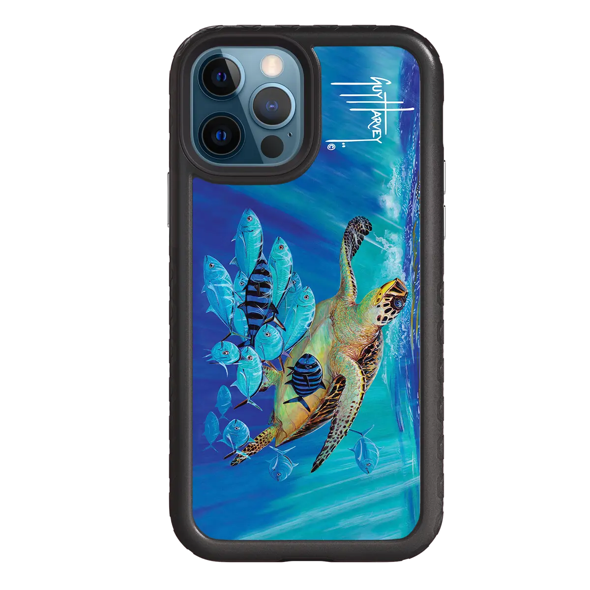 Guy Harvey Fortitude Series for Apple iPhone 12 / 12 Pro - Hawksbill Caravan - Custom Case - OnyxBlack - cellhelmet