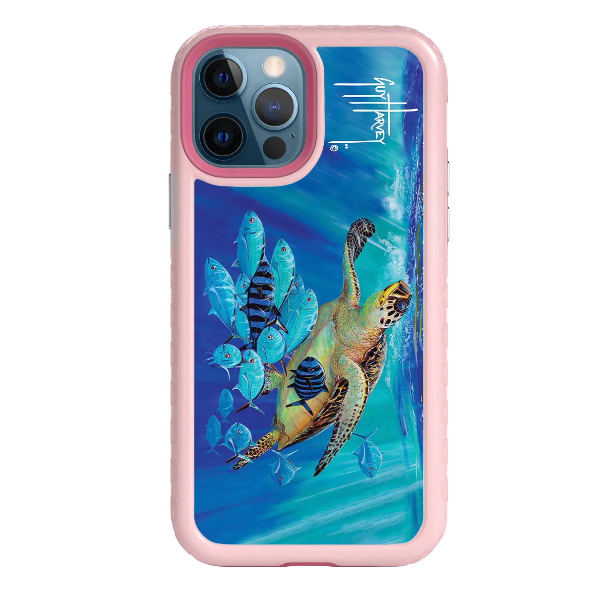 Guy Harvey Fortitude Series for Apple iPhone 12 / 12 Pro - Hawksbill Caravan - Custom Case - PinkMagnolia - cellhelmet