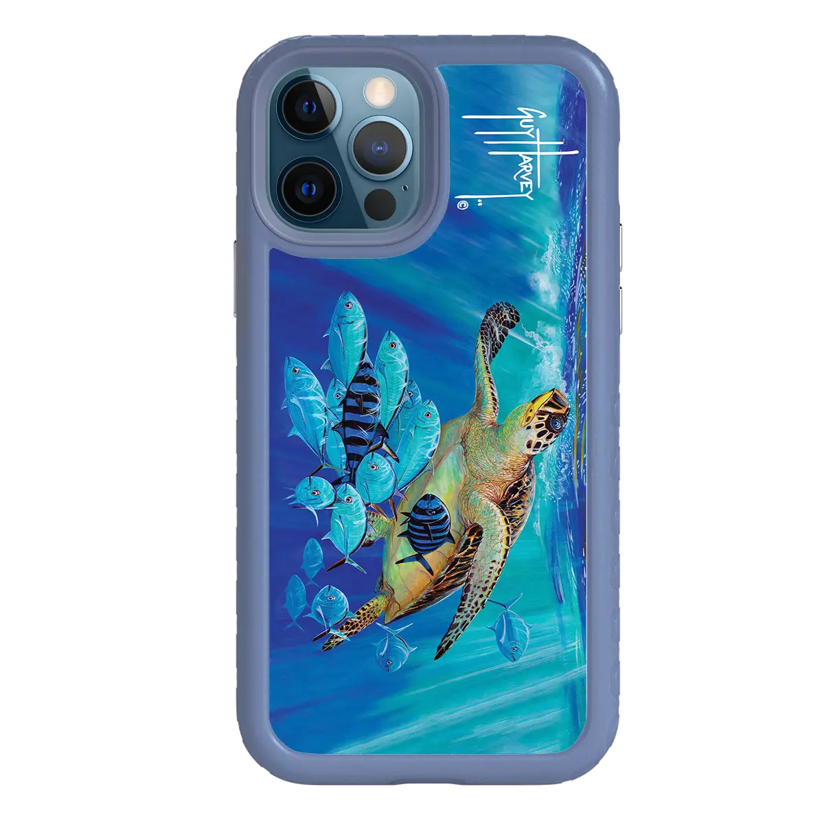 Guy Harvey Fortitude Series for Apple iPhone 12 / 12 Pro - Hawksbill Caravan - Custom Case - SlateBlue - cellhelmet