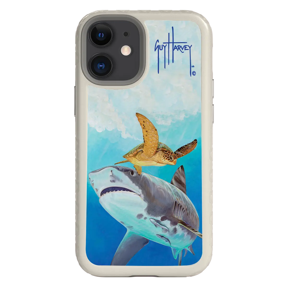 Guy Harvey Fortitude Series for Apple iPhone 12 Mini - Eye of the Tiger - Custom Case - Gray - cellhelmet