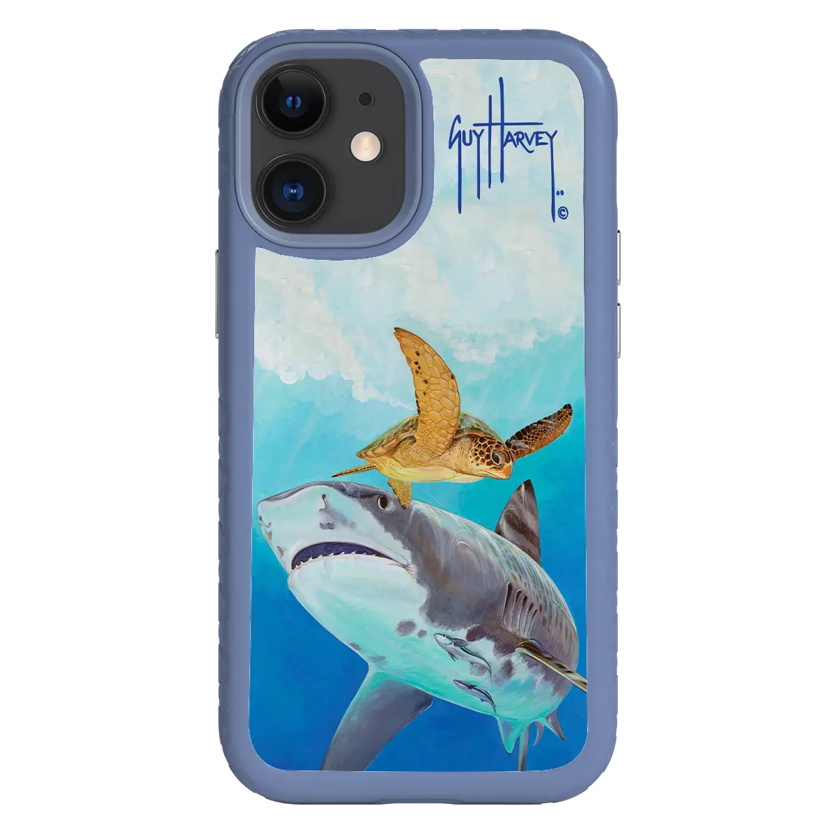 Guy Harvey Fortitude Series for Apple iPhone 12 Mini - Eye of the Tiger - Custom Case - SlateBlue - cellhelmet