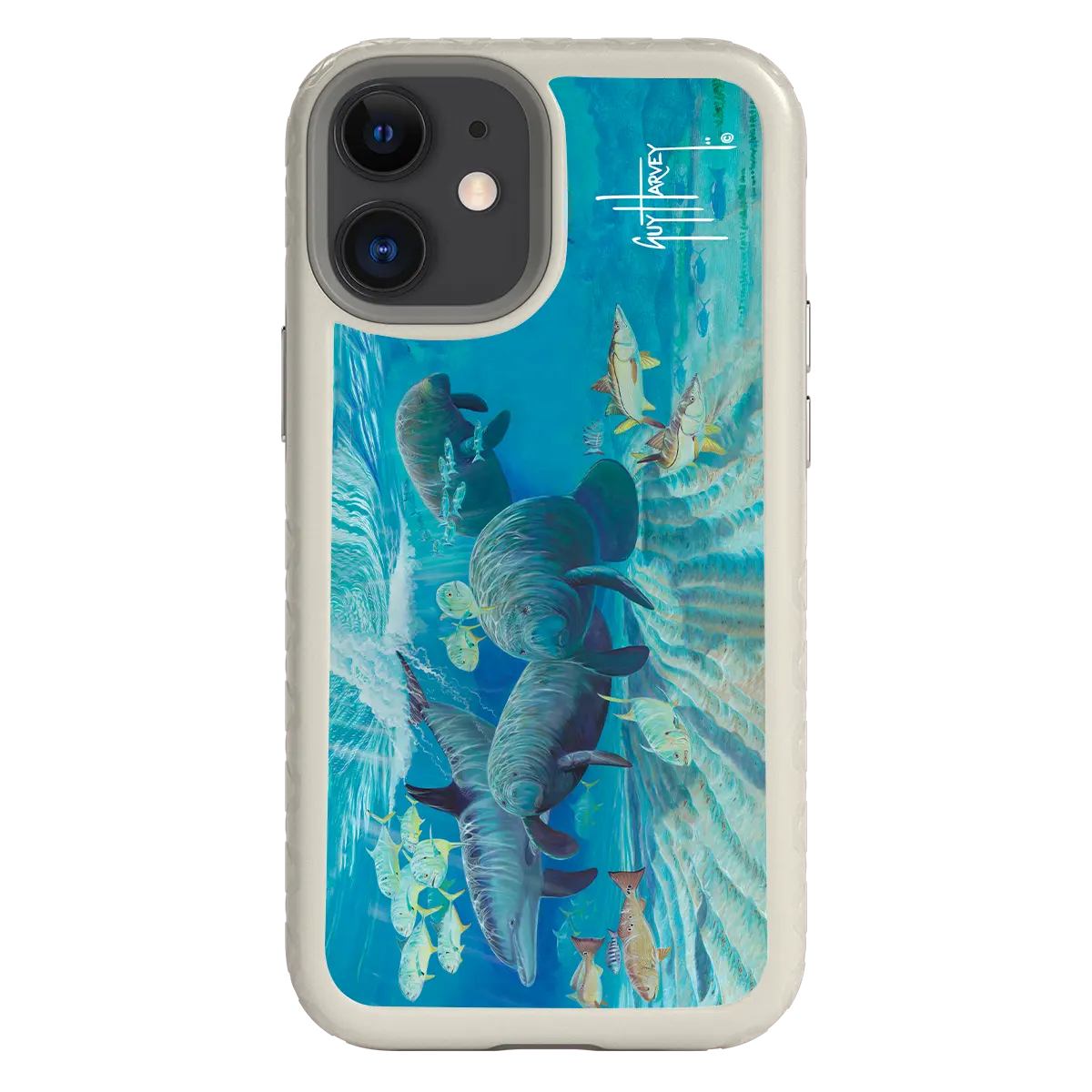 Guy Harvey Fortitude Series for Apple iPhone 12 Mini - Manatee Pass - Custom Case - Gray - cellhelmet