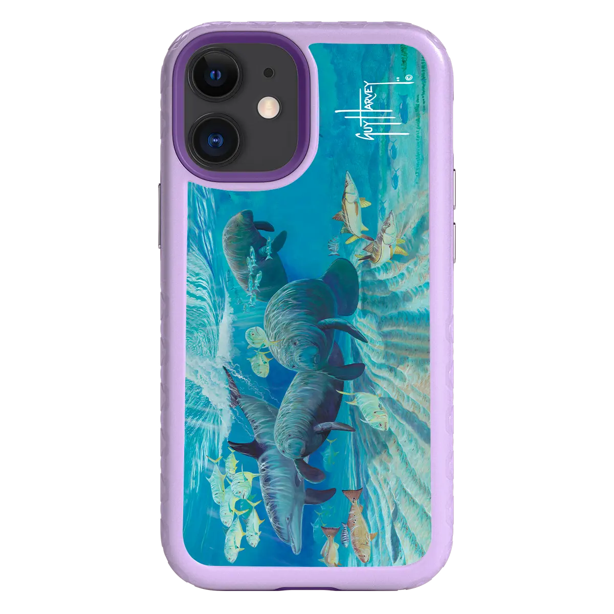 Guy Harvey Fortitude Series for Apple iPhone 12 Mini - Manatee Pass - Custom Case - LilacBlossom - cellhelmet