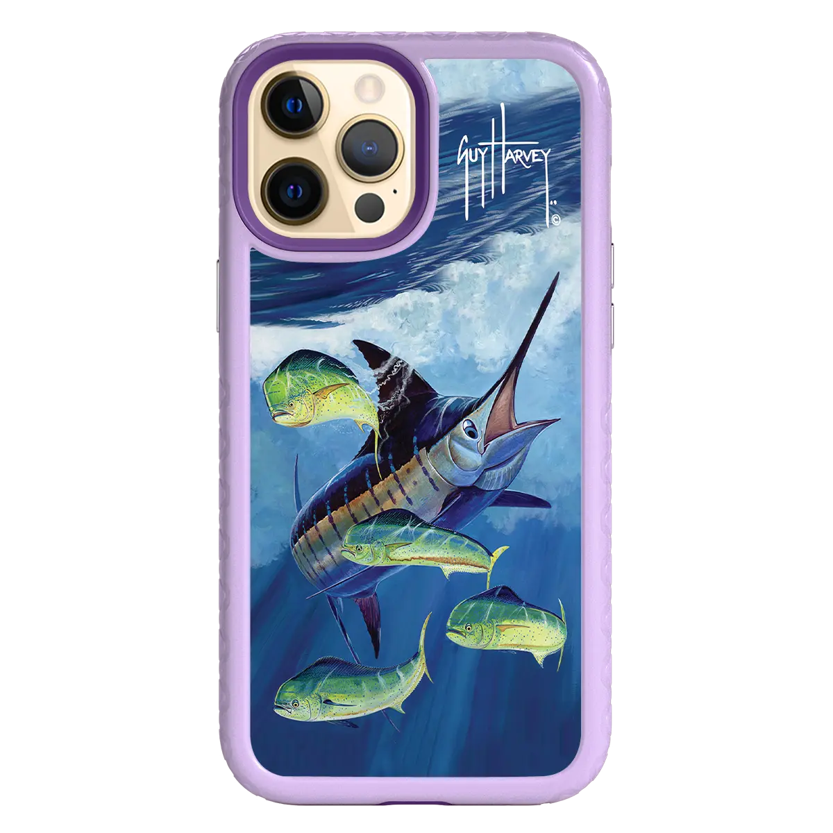 Guy Harvey Fortitude Series for Apple iPhone 12 Pro Max - Four Play - Custom Case - LilacBlossom - cellhelmet