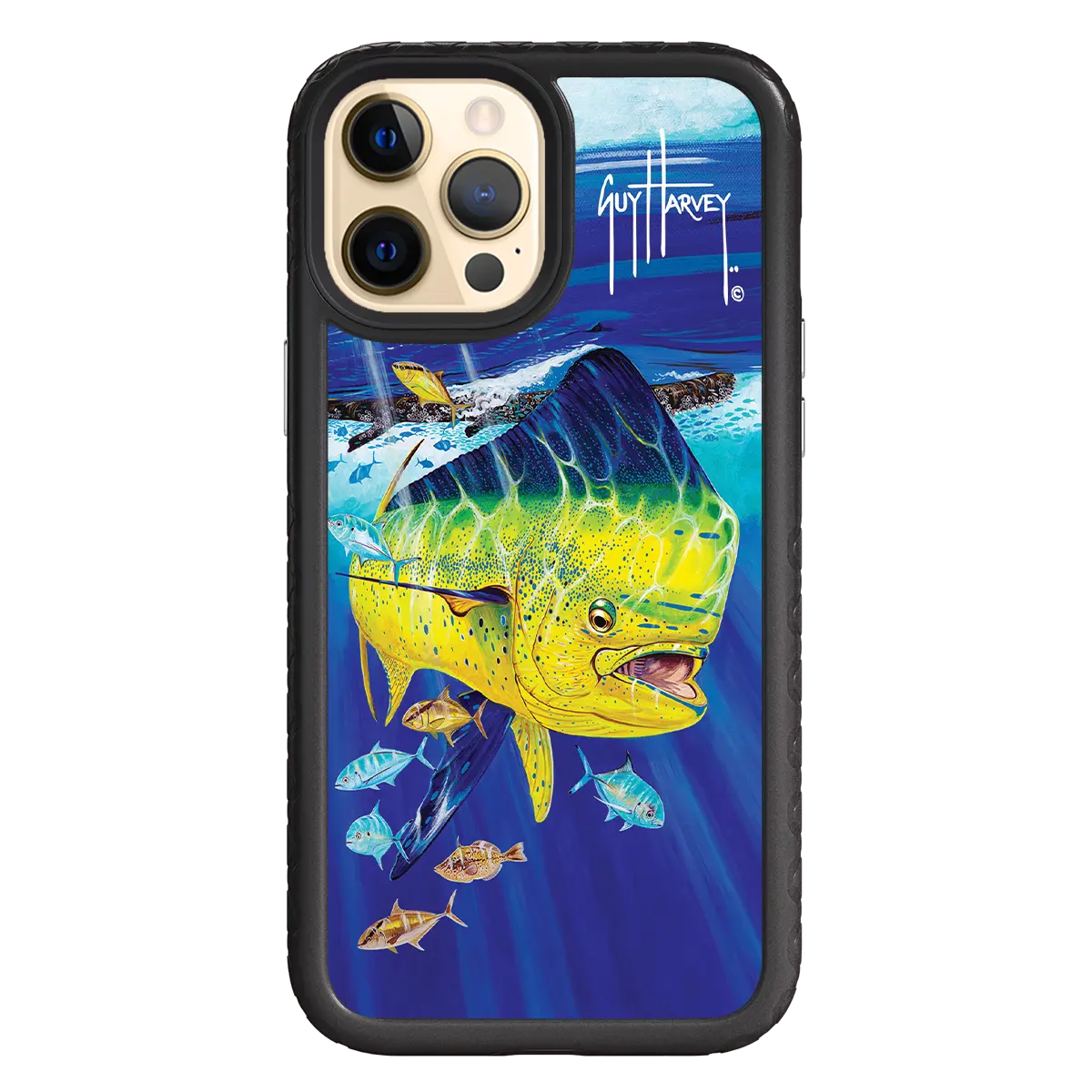 Guy Harvey Fortitude Series for Apple iPhone 12 Pro Max - Golden Prize - Custom Case - OnyxBlack - cellhelmet