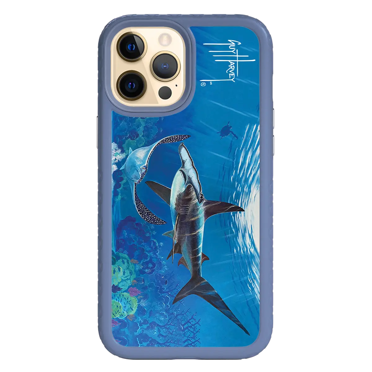 Guy Harvey Fortitude Series for Apple iPhone 12 Pro Max - Hammer Down - Custom Case - SlateBlue - cellhelmet