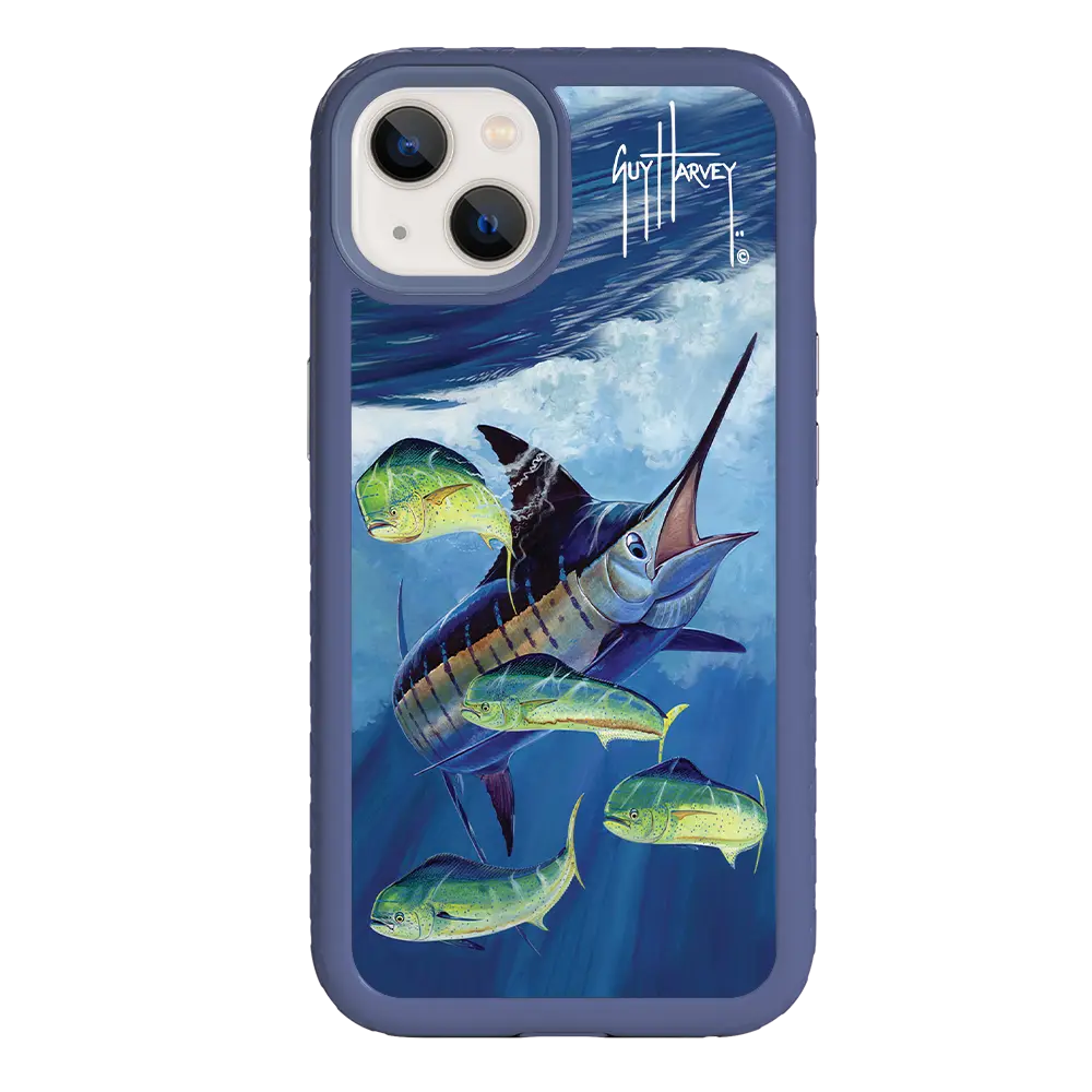Guy Harvey Fortitude Series for Apple iPhone 13 - Four Play - Custom Case - SlateBlue - cellhelmet