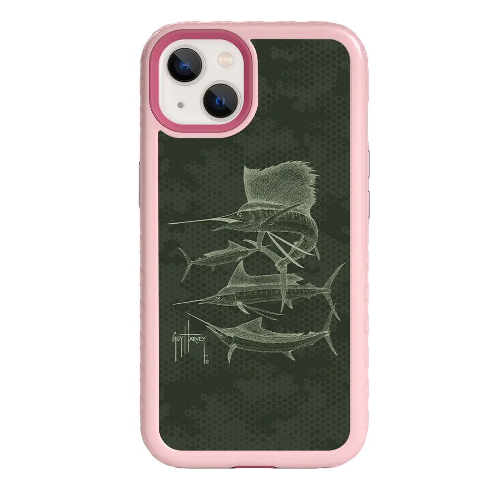 Guy Harvey Fortitude Series for Apple iPhone 13 - Green Camo - Custom Case - PinkMagnolia - cellhelmet
