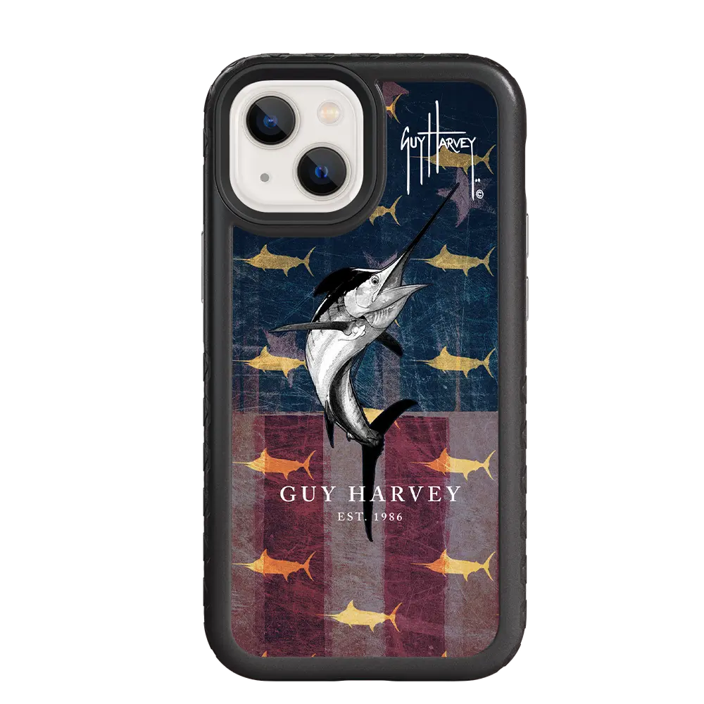 Guy Harvey Fortitude Series for Apple iPhone 13 Mini - American Marlin - Custom Case - OnyxBlack - cellhelmet
