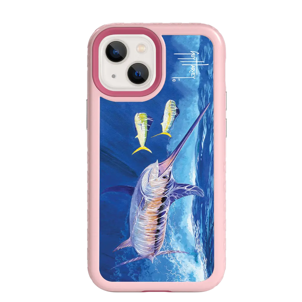 Guy Harvey Fortitude Series for Apple iPhone 13 Mini - Bullseye Sword - Custom Case - PinkMagnolia - cellhelmet