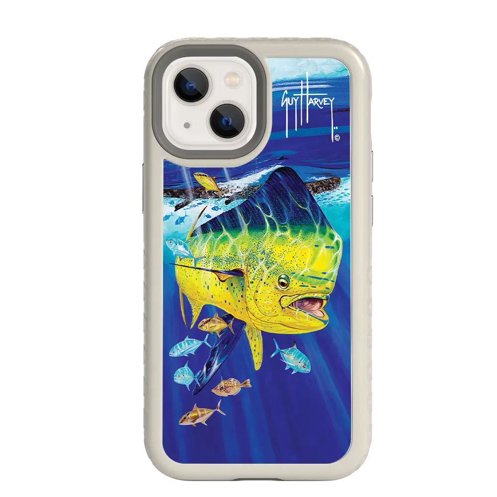 Guy Harvey Fortitude Series for Apple iPhone 13 Mini - Golden Prize - Custom Case - Gray - cellhelmet