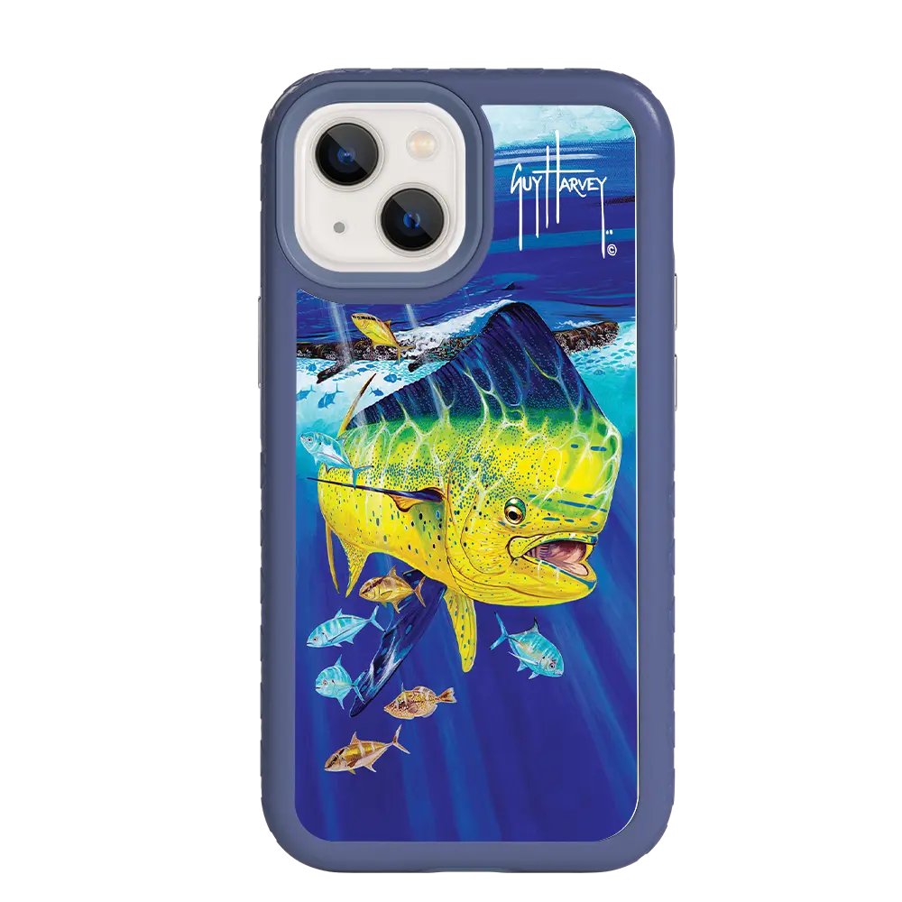 Guy Harvey Fortitude Series for Apple iPhone 13 Mini - Golden Prize - Custom Case - SlateBlue - cellhelmet