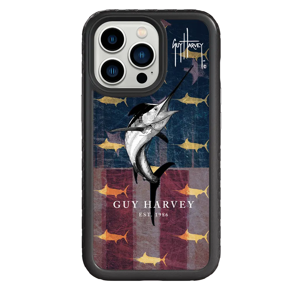 Guy Harvey Fortitude Series for Apple iPhone 13 Pro - American Marlin - Custom Case - OnyxBlack - cellhelmet