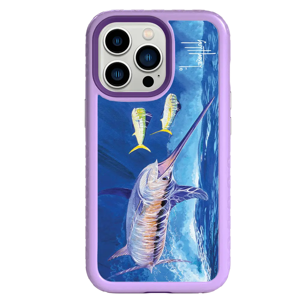 Guy Harvey Fortitude Series for Apple iPhone 13 Pro - Bullseye Sword - Custom Case - LilacBlossom - cellhelmet