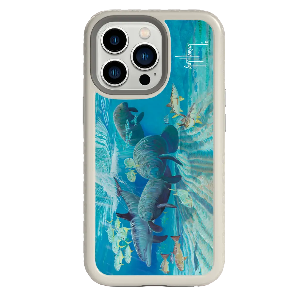 Guy Harvey Fortitude Series for Apple iPhone 13 Pro - Manatee Pass - Custom Case - Gray - cellhelmet