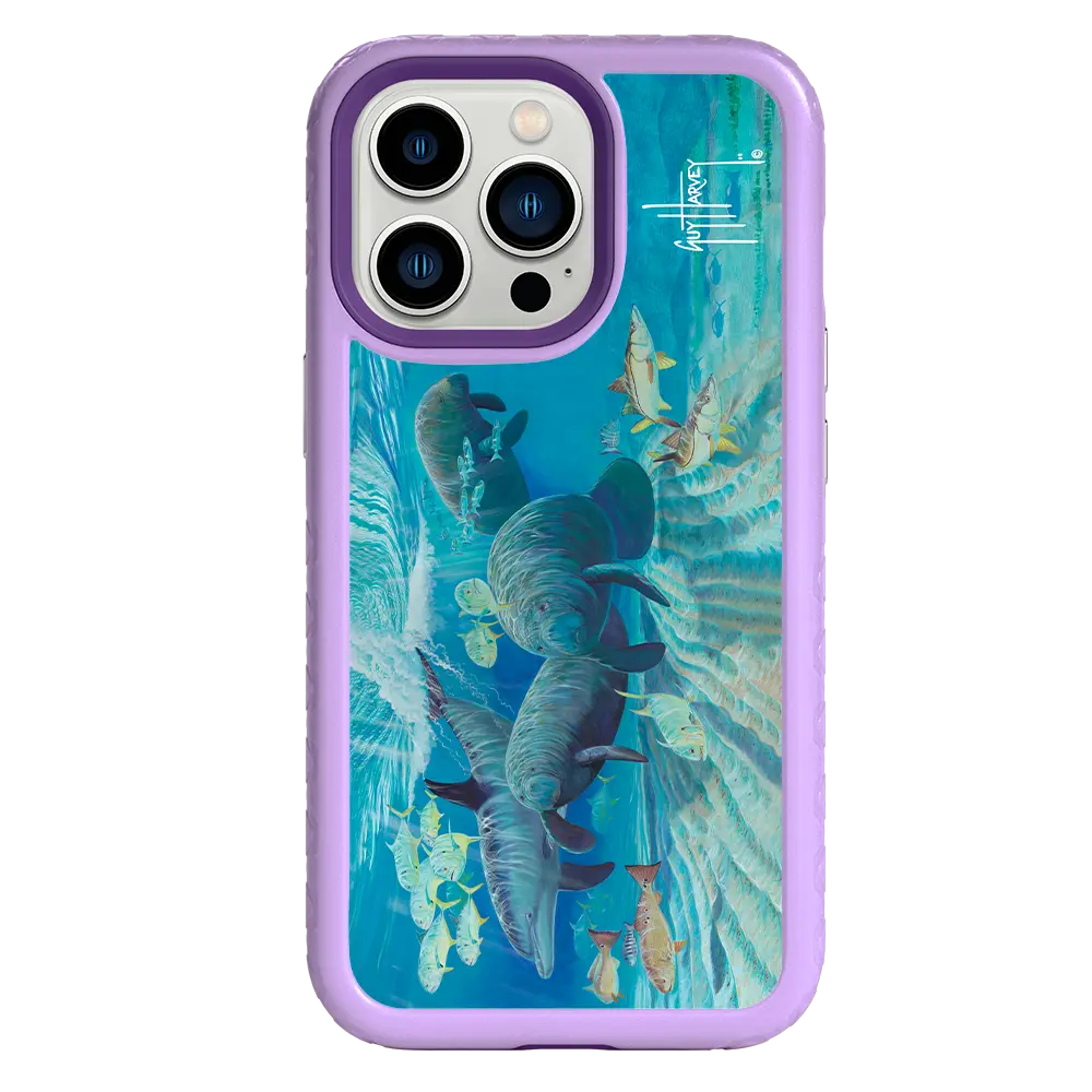 Guy Harvey Fortitude Series for Apple iPhone 13 Pro - Manatee Pass - Custom Case - LilacBlossom - cellhelmet