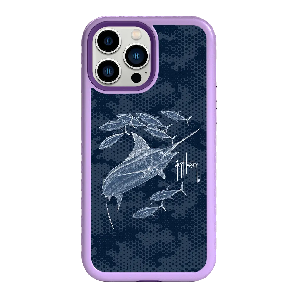 Guy Harvey Fortitude Series for Apple iPhone 13 Pro Max - Blue Camo - Custom Case - LilacBlossom - cellhelmet