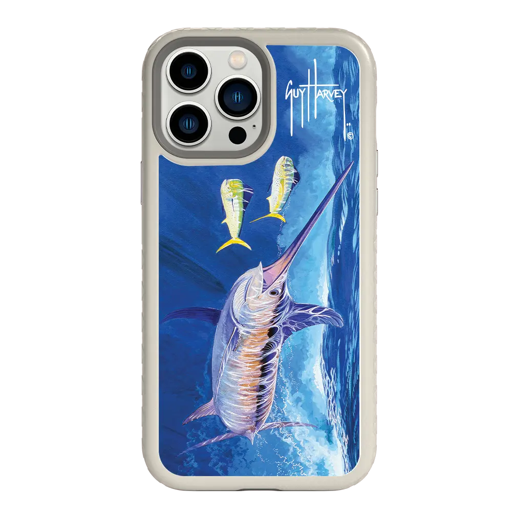 Guy Harvey Fortitude Series for Apple iPhone 13 Pro Max - Bullseye Sword - Custom Case - Gray - cellhelmet