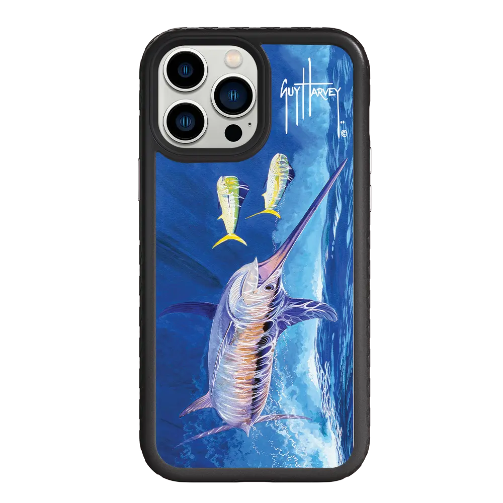 Guy Harvey Fortitude Series for Apple iPhone 13 Pro Max - Bullseye Sword - Custom Case - OnyxBlack - cellhelmet