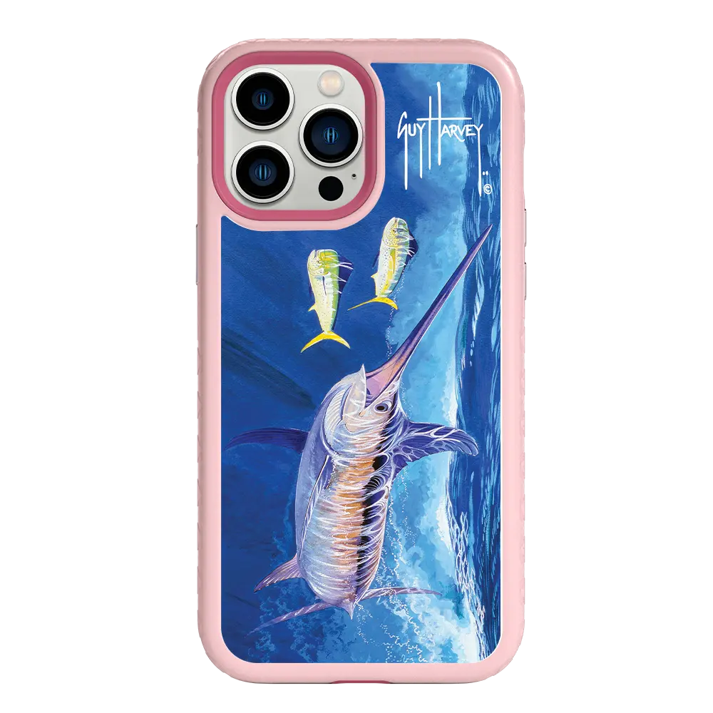 Guy Harvey Fortitude Series for Apple iPhone 13 Pro Max - Bullseye Sword - Custom Case - PinkMagnolia - cellhelmet