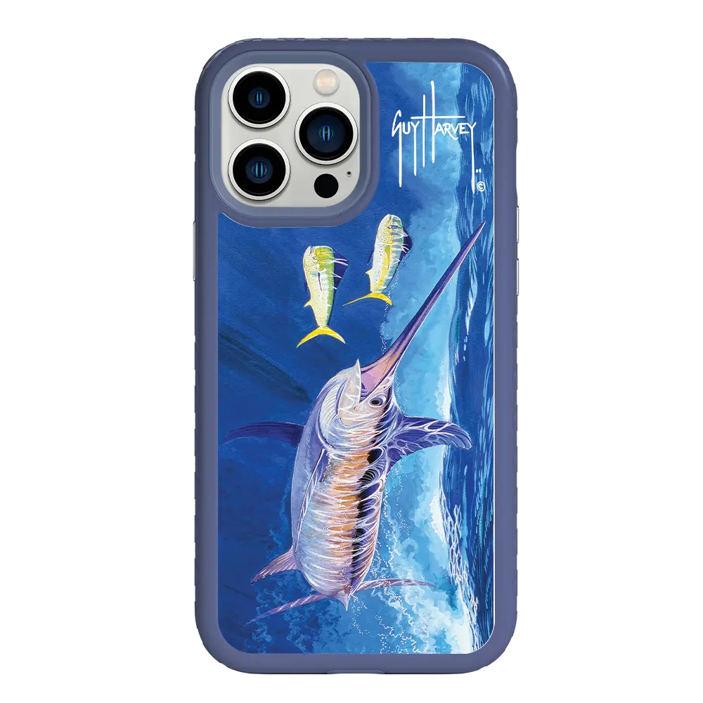 Guy Harvey Fortitude Series for Apple iPhone 13 Pro Max - Bullseye Sword - Custom Case - SlateBlue - cellhelmet