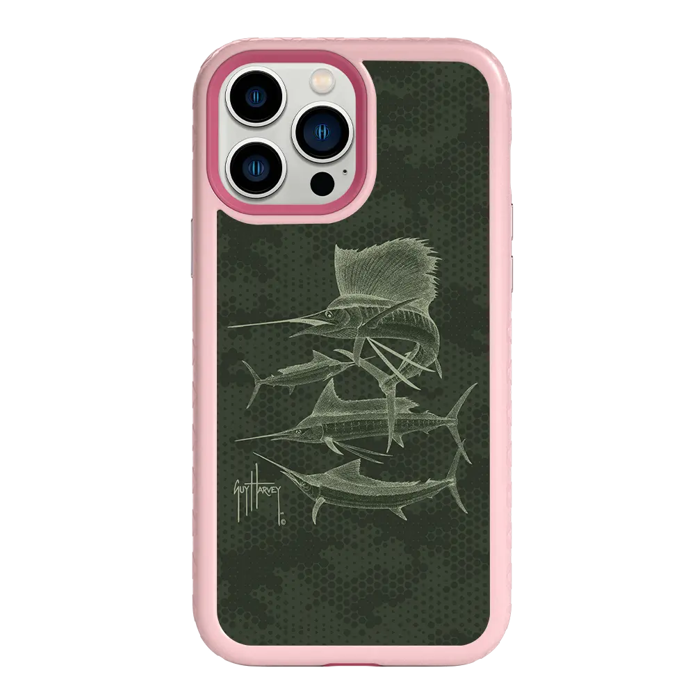 Guy Harvey Fortitude Series for Apple iPhone 13 Pro Max - Green Camo - Custom Case - PinkMagnolia - cellhelmet