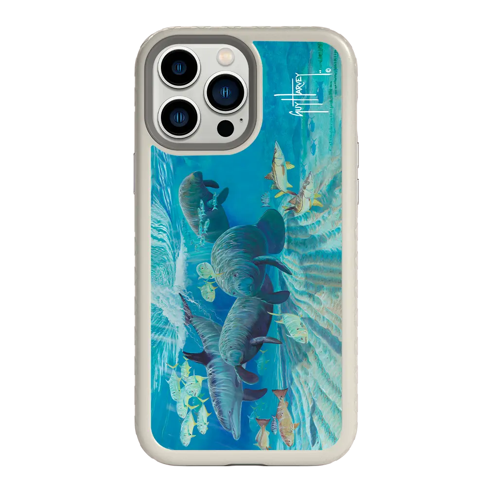 Guy Harvey Fortitude Series for Apple iPhone 13 Pro Max - Manatee Pass - Custom Case - Gray - cellhelmet