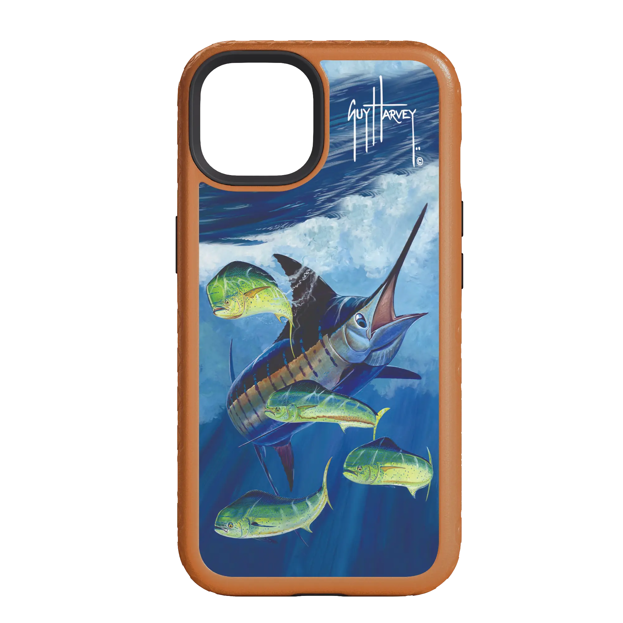 Guy Harvey Fortitude Series for Apple iPhone 14 - Four Play - Custom Case - PumpkinSpice - cellhelmet