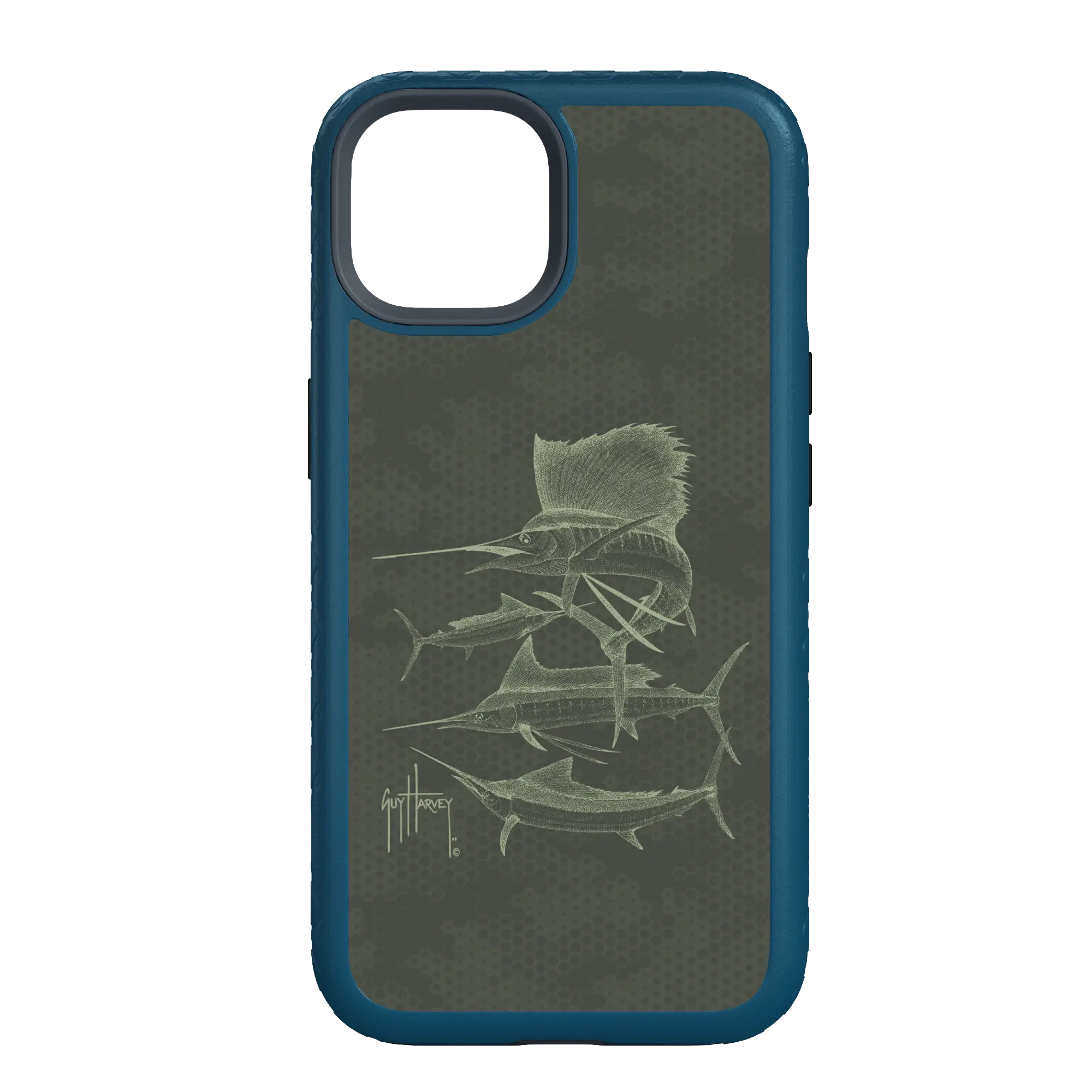 Guy Harvey Fortitude Series for Apple iPhone 14 - Hammer Down - Custom Case - DeepSeaBlue - cellhelmet